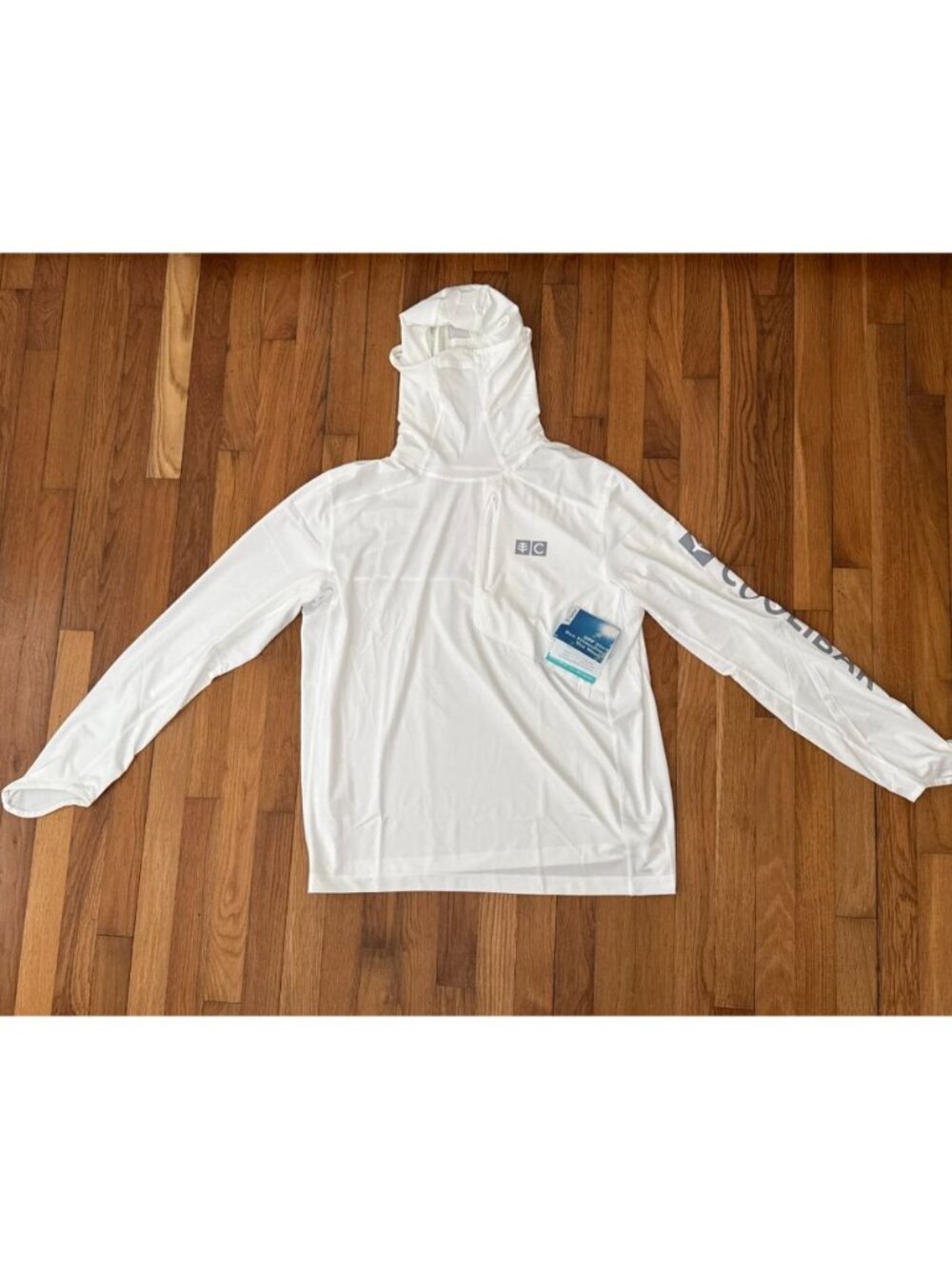 Coolibar UPF 50+ Men's Andros Fishing Hoodie Size S (O01)